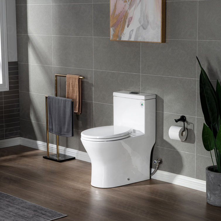 WoodBridge DualFlush Elongated OnePiece Toilet & Reviews Wayfair